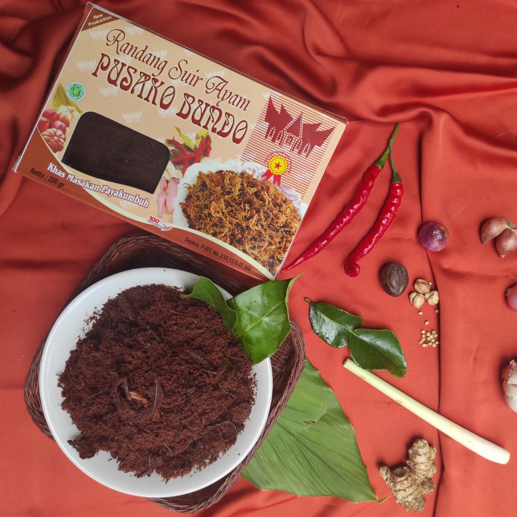 

Rendang Suir Ayam Pusako Bundo Oleh-Oleh Asli Cemilan Kampung Makanan Khas Payakumbuh Padang kabau Jajanan Snack Kuliner Minang Kabau AX00