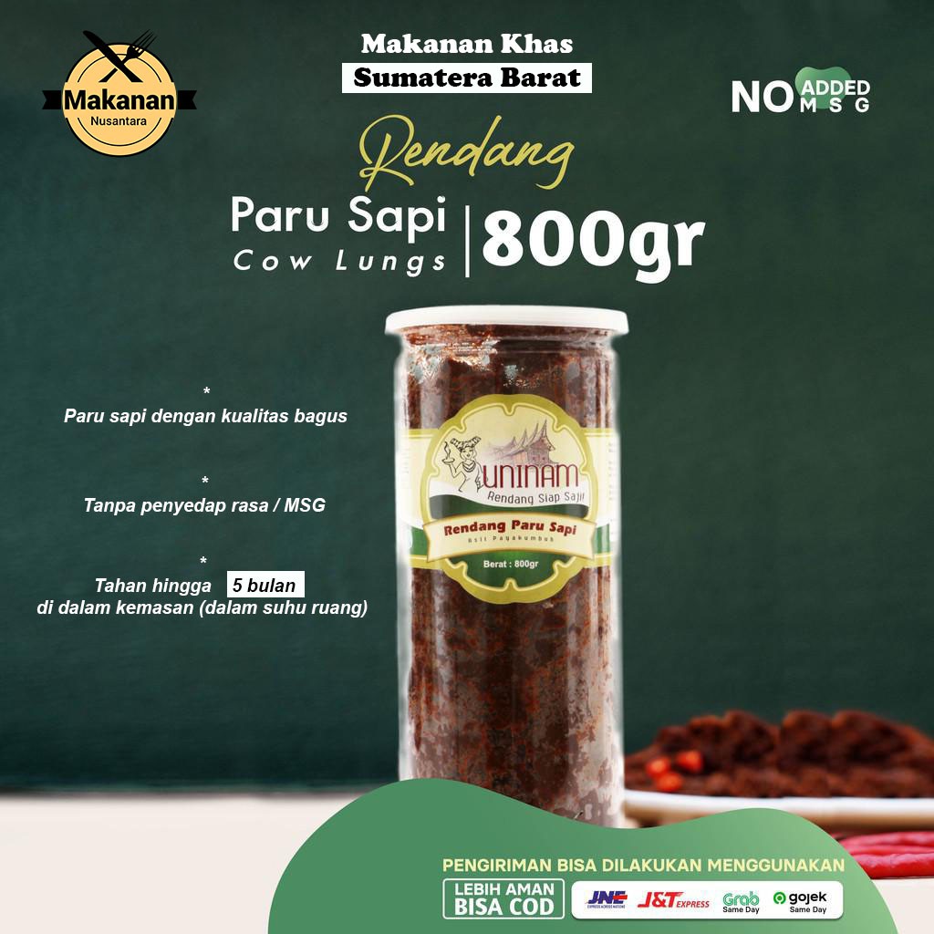 

Rendang Paru Sapi 800gr / Makanan Kemasan Rendang Padang Rendang Sapi Food Rendang Daging Padang