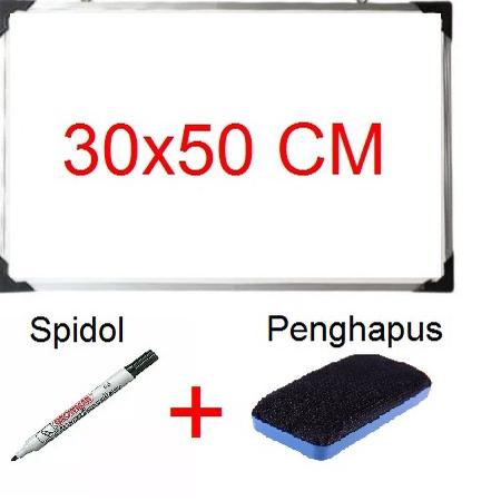 

COD✔ White Board Papan Tulis Gantung Ukuran 30 cm x 50 cm Free Spidol dan Penghapus produck terbaik