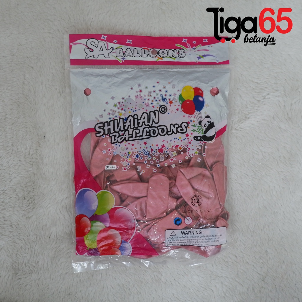 365 BALON ULTAH 1500-29 #41115 Balon Karet Bundar Metalik Bahan Tebal