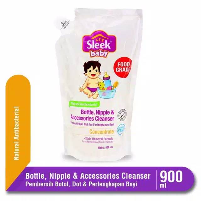 Sleek baby Bottle Nipple &amp; Baby Accessories Cleanser 900 ml /sleek pencuci botol