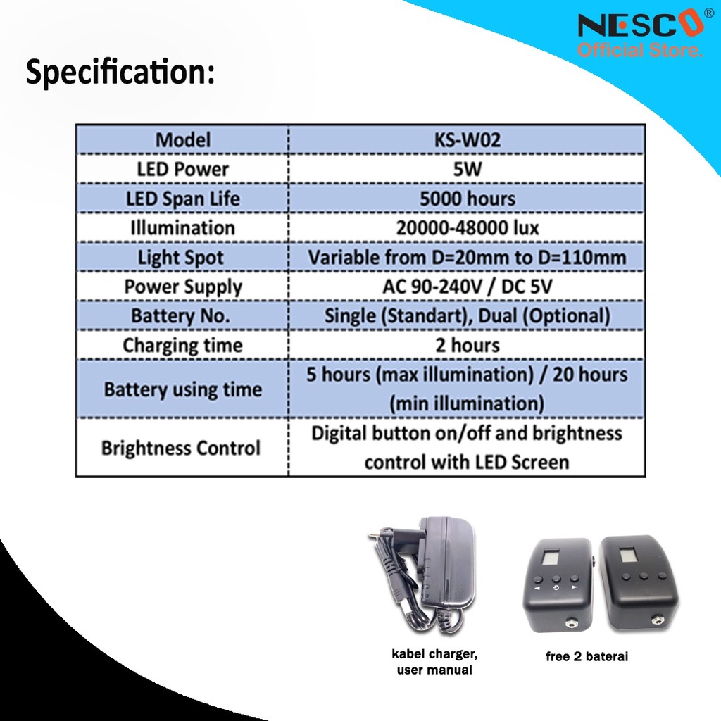 Easywell, LED Headlamp, KS-W02, 5W