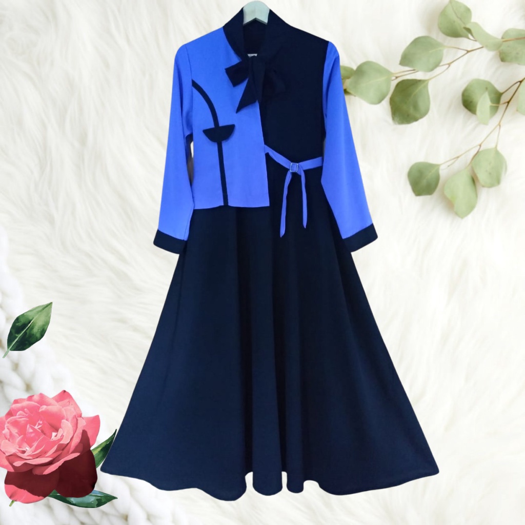 Jubah AKhwat LAyer Premium Tali samping By Qonita Collection