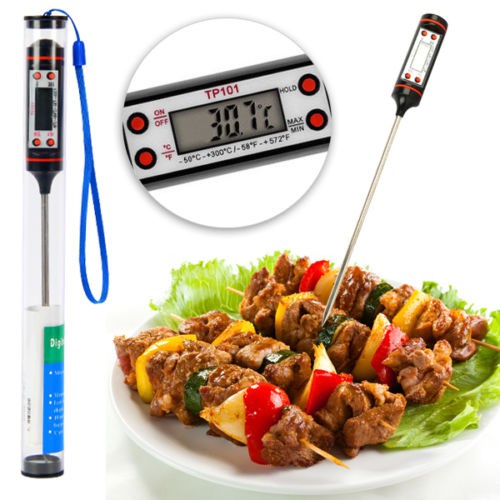 Digital Food Thermometer OMHR0OBK for Kitchen Cooking BBQ - Black