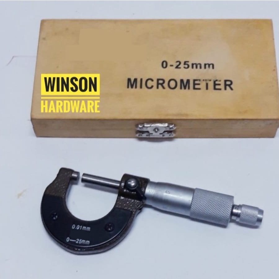 

Micrometer 0 - 25 mm Kotak Kayu | Outside Mikrometer RRC