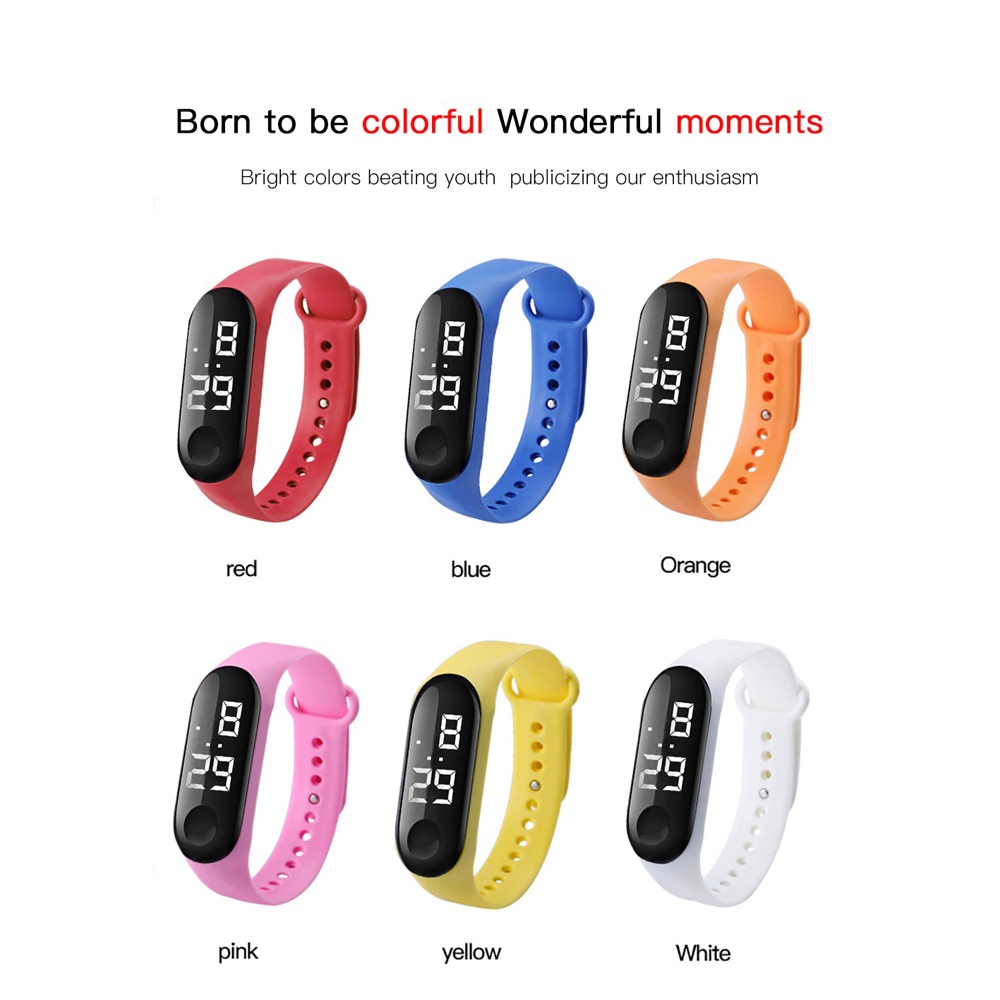 Smartband Jam Tangan Digital LED Bahan Silikon SM161