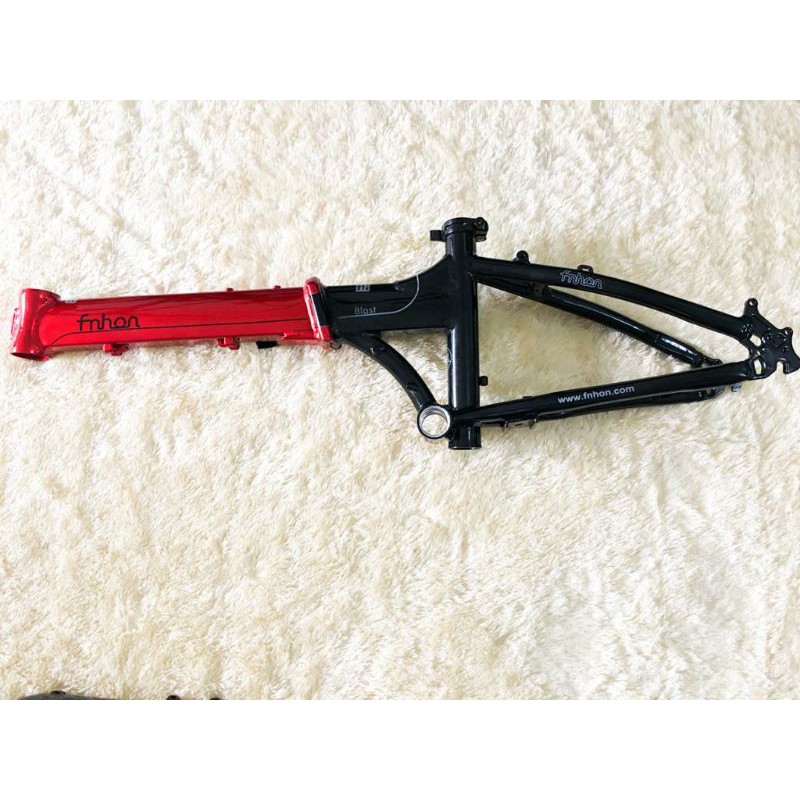 Frame &amp; Hp Fnhon Blast vision Black Red Discbrake Merah Hitam Handlepost Sepeda Lipat 2 warna