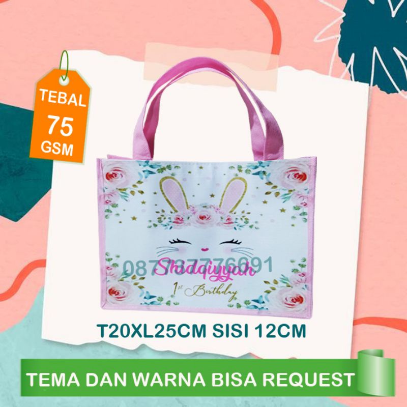 

goodie bag ultah anak custom/souvenir ultah rabit custom