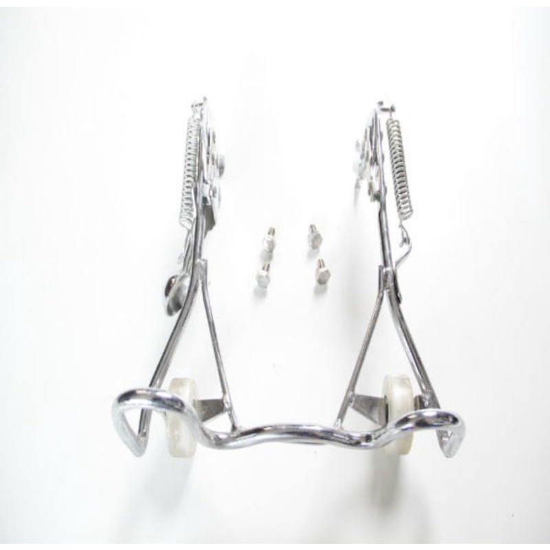 STANDAR SELIS BUTTERFLY STAND DOUBLE + whell selis butterfly standar tengah selis