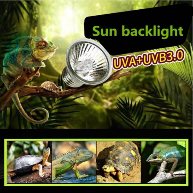 25W Lampu Reptile Halogen UVA UVB 3.0 FEFARM