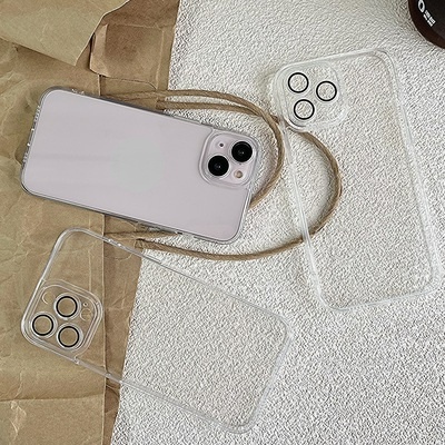 Soft Case Pelindung Lensa Kamera Bahan Silikon Transparan Shockproof Untuk iPhone 14 Pro Max 13 12 11 Pro Max XR XS Max