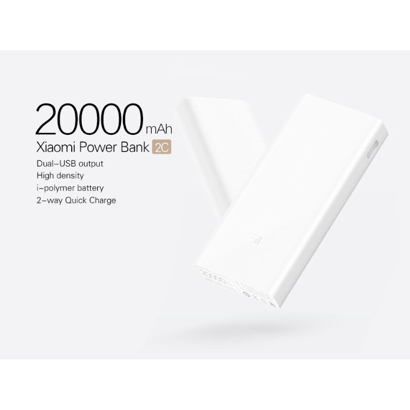 Xiaomi Power Bank 20000mAh Gen2C (ORIGINAL) - White