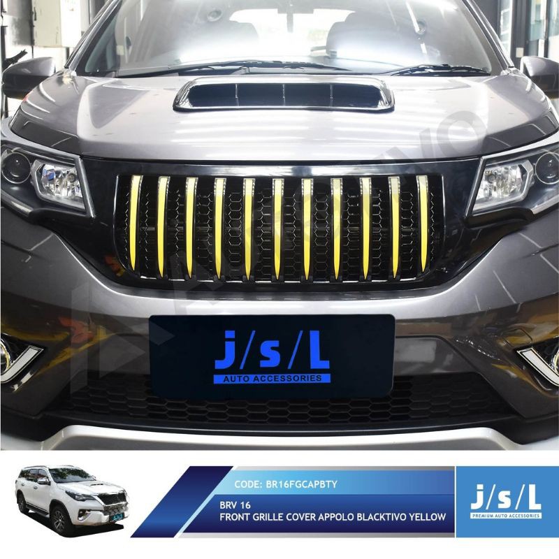 grill depan brv Appolo list biru kuning chrome merah putih hitam dop