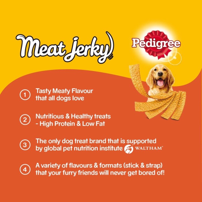 Pedigree Meat Jerky 300gr / Meat Jerky Pedigree 300gr / Snack Anjing