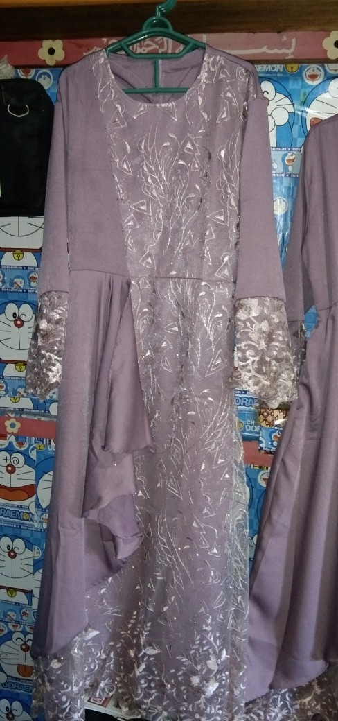 Gamis Muslim Indahlla /brukat Tile/premium/ Kondangan/ Seragam