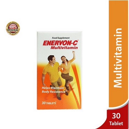 Enervon C Caplet 30's / Multivitamin / Tablet / Vitamin C / Suplemen / Daya Tahan Tubuh