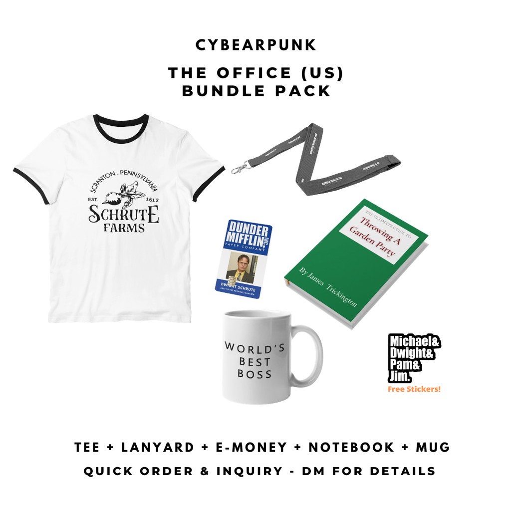 

The Office US Bundle pack (Kaos + Lanyard + Emoney + buku tulis + mug)