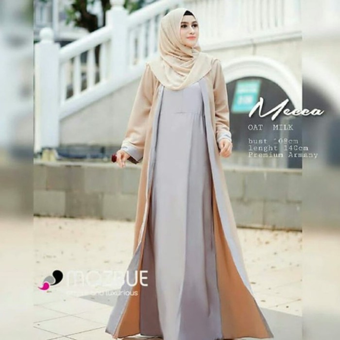 GAMIS SYARI ANNAJAH CAPUCCINO 900GR 110 140 ALLSIZE GAMIS SYARI BUSUI CADAR CREPE HQ POLOS MURAH I.