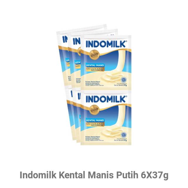 Indomilk Susu Kental Manis Putih 6x37g Shopee Indonesia