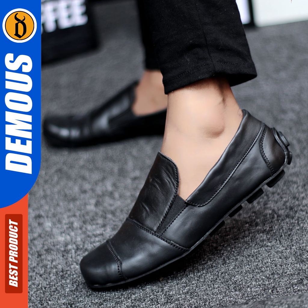 DEMOUS Wilder - Sepatu Casual Pria Slip On Kulit Asli