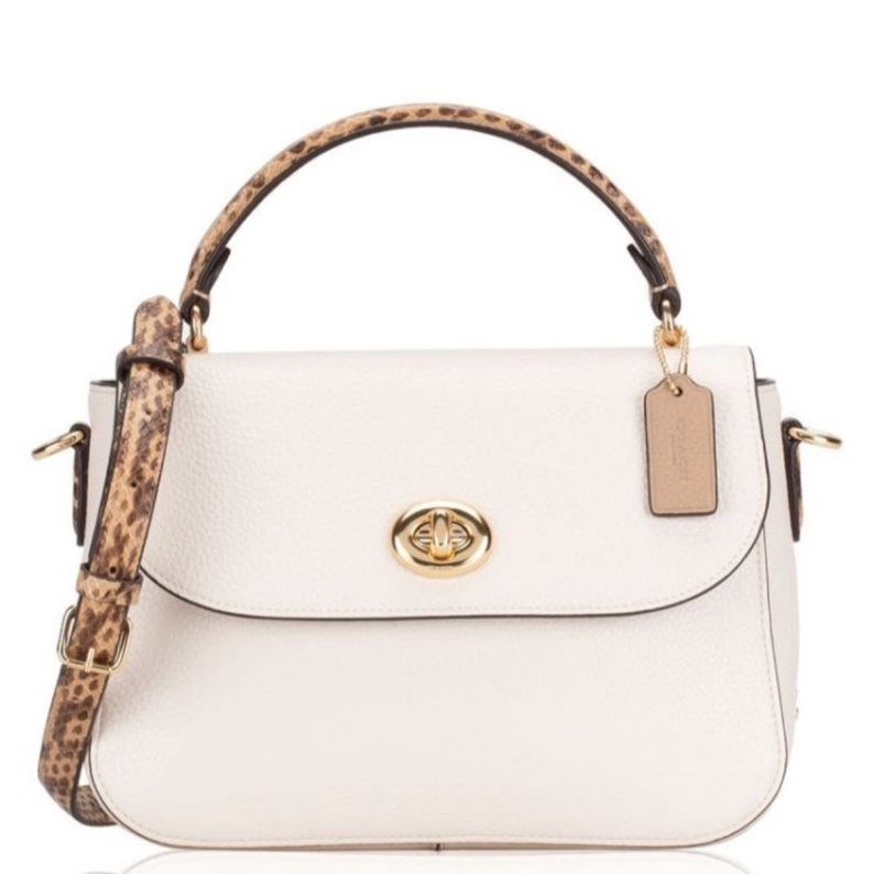 COACH MARLIE TOP HANDLE SATCHEL IN BLOCKED SIGNATURE CANVAS (C1560)