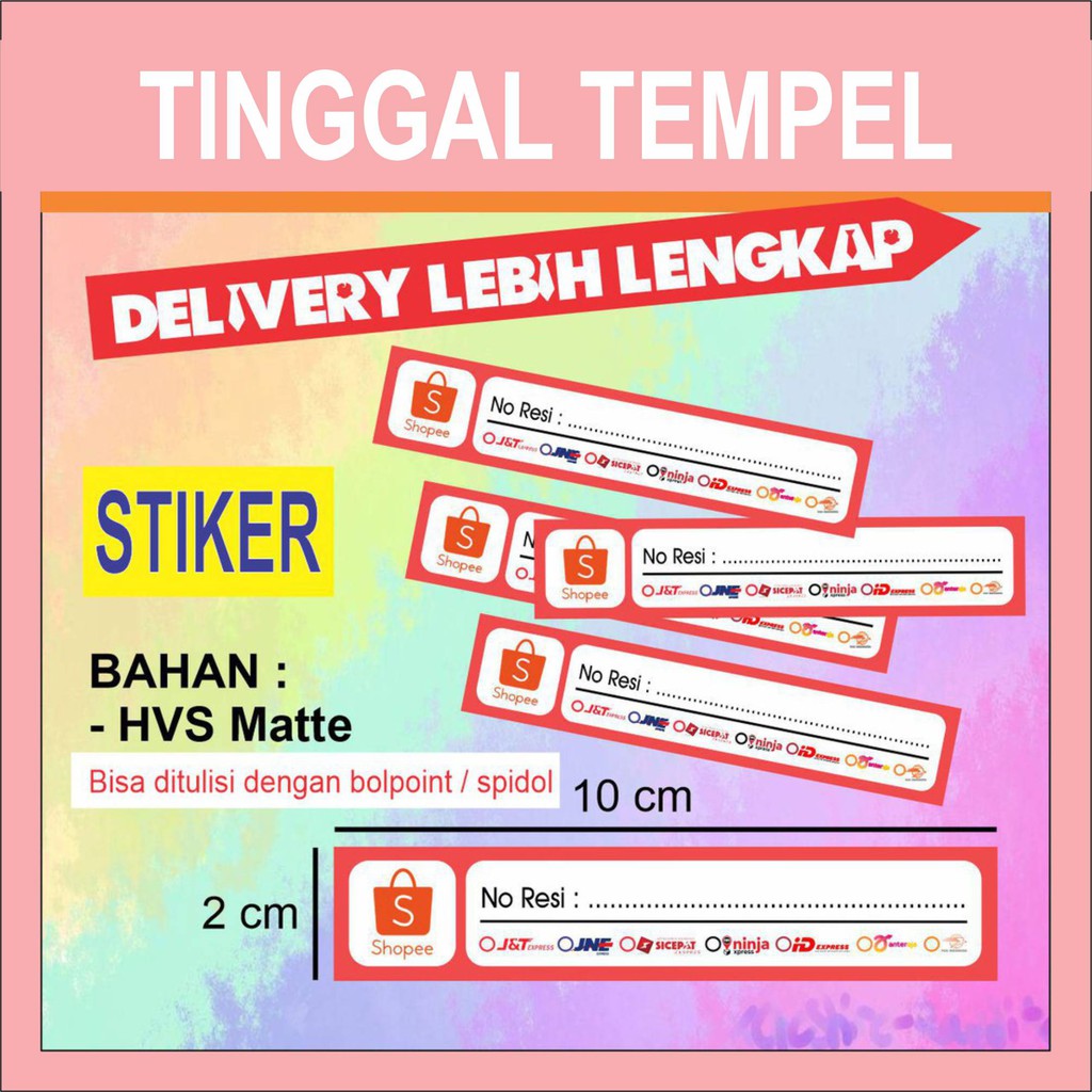 

PROMO !!! Label Resi Stiker Pengiriman Delivery Lebih Lengkap
