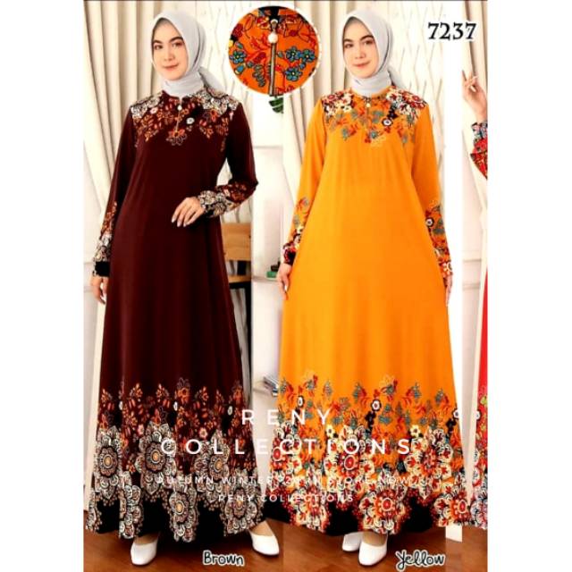 Baju Tunik/Baju Syari/Baju Gamis Lemonskin Gamis Busui Gamis Jumbo XXL 7237