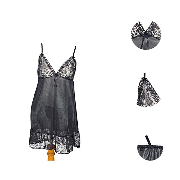 Baju Tidur Lingerie Sexy Clovis Fashion Satin elegant model Tali TKJ