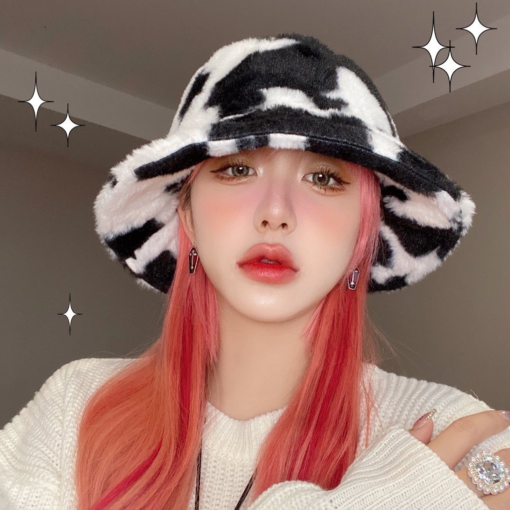 Topi Nelayan Bahan Plush Gaya Korea