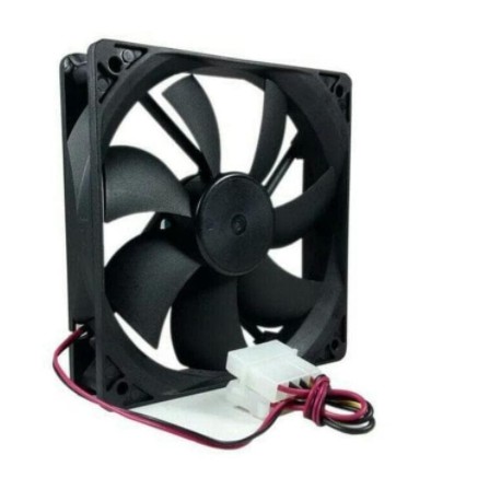 Fan case 120mm hitam Dc 12v for Pc cpu df1202512sel - Kipas casing komputer 12cm black for computer