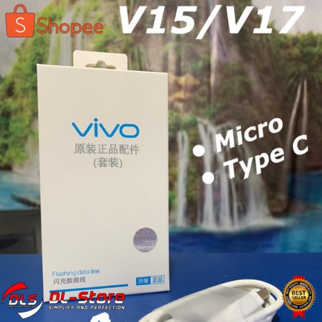 Kabel Data VIVO V15 Pro MicroUSB ORIGINAL 100% Support Dual Engine FAST CHARGING