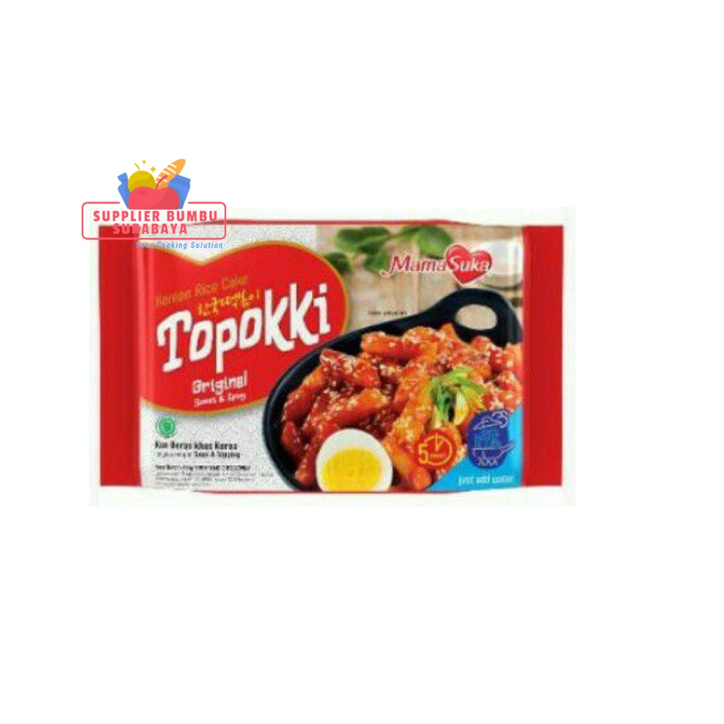 MamaSuka Snack Topokki Tteokbokki Instan Korea Halal Original Creamy Hot Spicy 134g