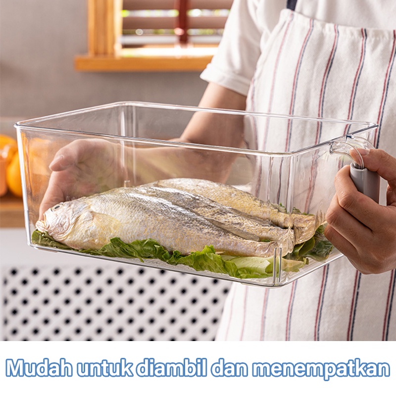 Letyeah &amp; Kaizenliving Kotak Penyimpanan Buah Sayur Dapur Kulkas /Food Storage Box Plastik Multifungsi