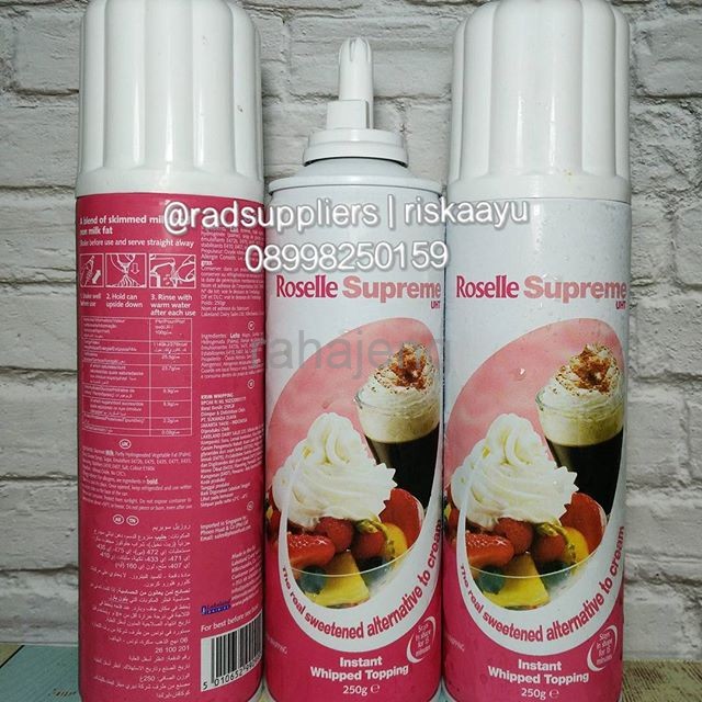 

Roselle Supreme Aeorosol 250gram, Foam Whipping Cream Aerosol, BestSel