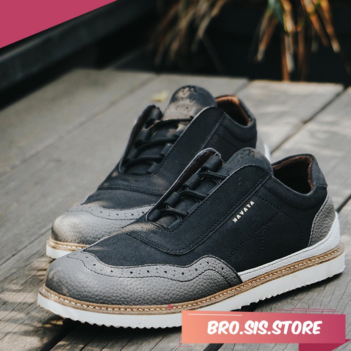 PACIFIST 2.0 BLACK WHITE | BROSIS x Navara | Sepatu Sneakers Sepatu Cowok Sneakers Pria