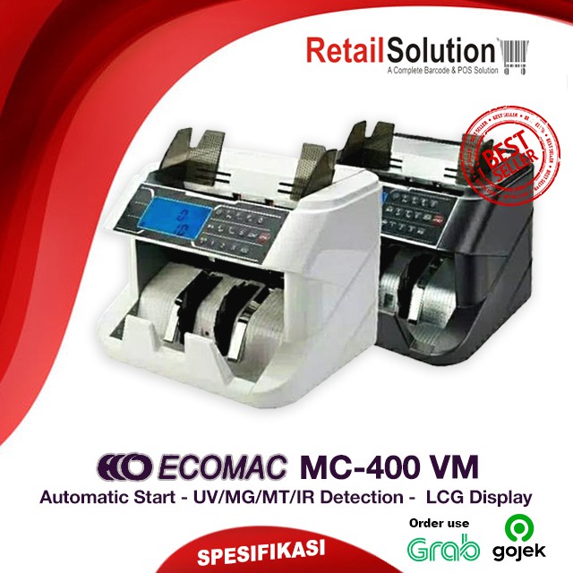 Money Counter Penghitung Uang - Ecomac MC400VM / MC-400VM / MC 400 VM