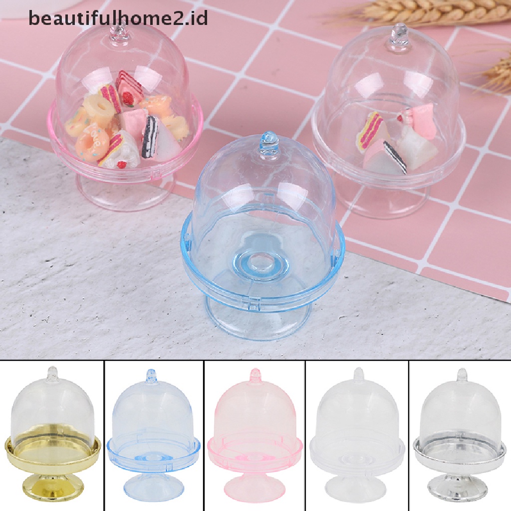 (beautifulhome2.id) Mainan Miniatur Toples Makanan Penutup Skala 1: 12 Untuk Aksesoris Rumah Boneka