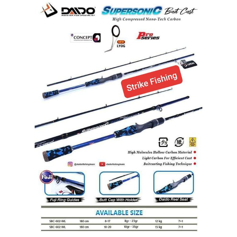 JORAN BC DAIDO SUPERSONIC PRO SERIES 180CM/10-20LB PACKING PIPA PVC