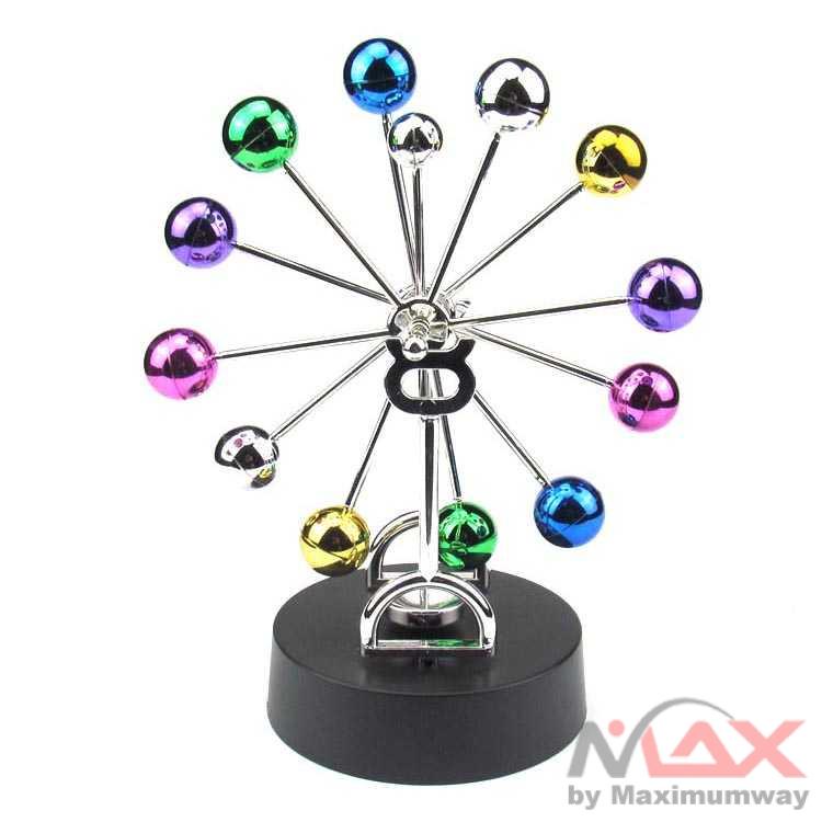 Zhenwei Pajangan Meja Pendulum Newton Perpetual Model Ferris Wheel Warna Hitam