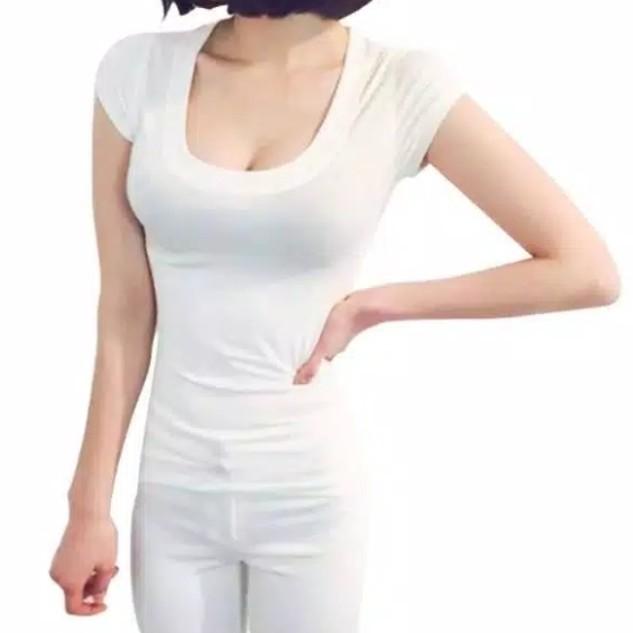 ☺ kaos polos wanita..model ketat dan pas body.. - kuning kunyit ֍