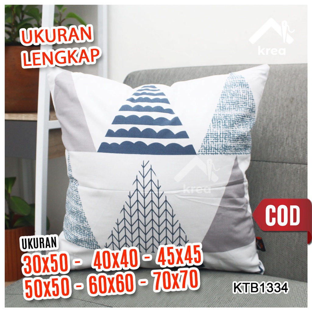 Sarung Bantal Sofa Ukuran 30x50, 40x40, 45x45, 50x50, 60x60, 70x70 - KTB1334