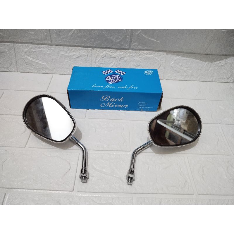 SPION OVAL HD kaca bening  CROME