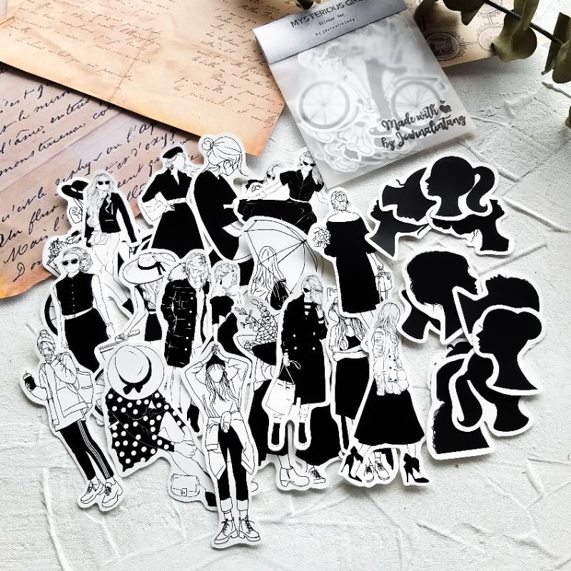 

Mysterious Girl Sticker | Deco Stiker Jurnal Bujo