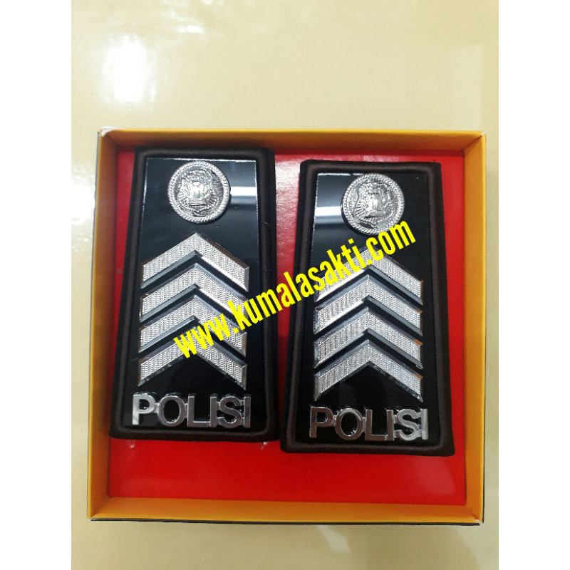 Pangkat Polisi PDH Bripka|Topi Polisi|Kaos Polisi|Sabuk Polisi|Kopel Polisi|Wing Polisi|Monogram|Tas