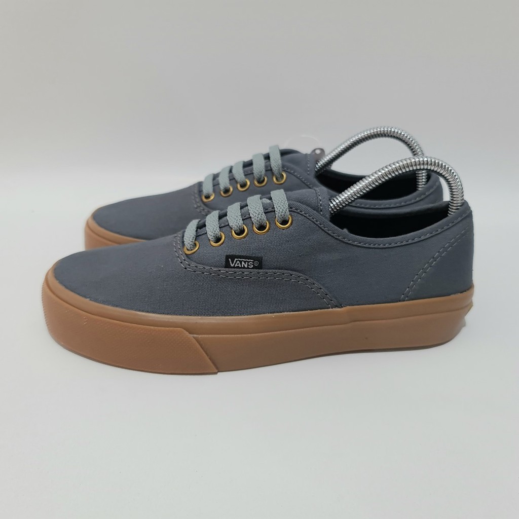 CUCI GUDANG Sepatu Vans Authentic Grey sol Gum Premium Quality