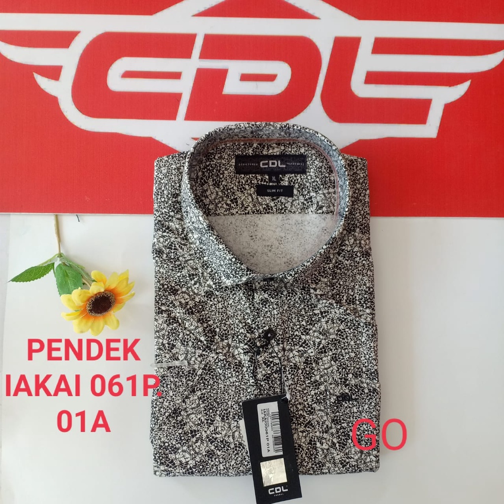 bbCDL (CARDINAL) KEMEJA BATIK FORMAL SLIMFIT Pakaian Pria Atasan Kemeja Hem Lengan Pendek Original