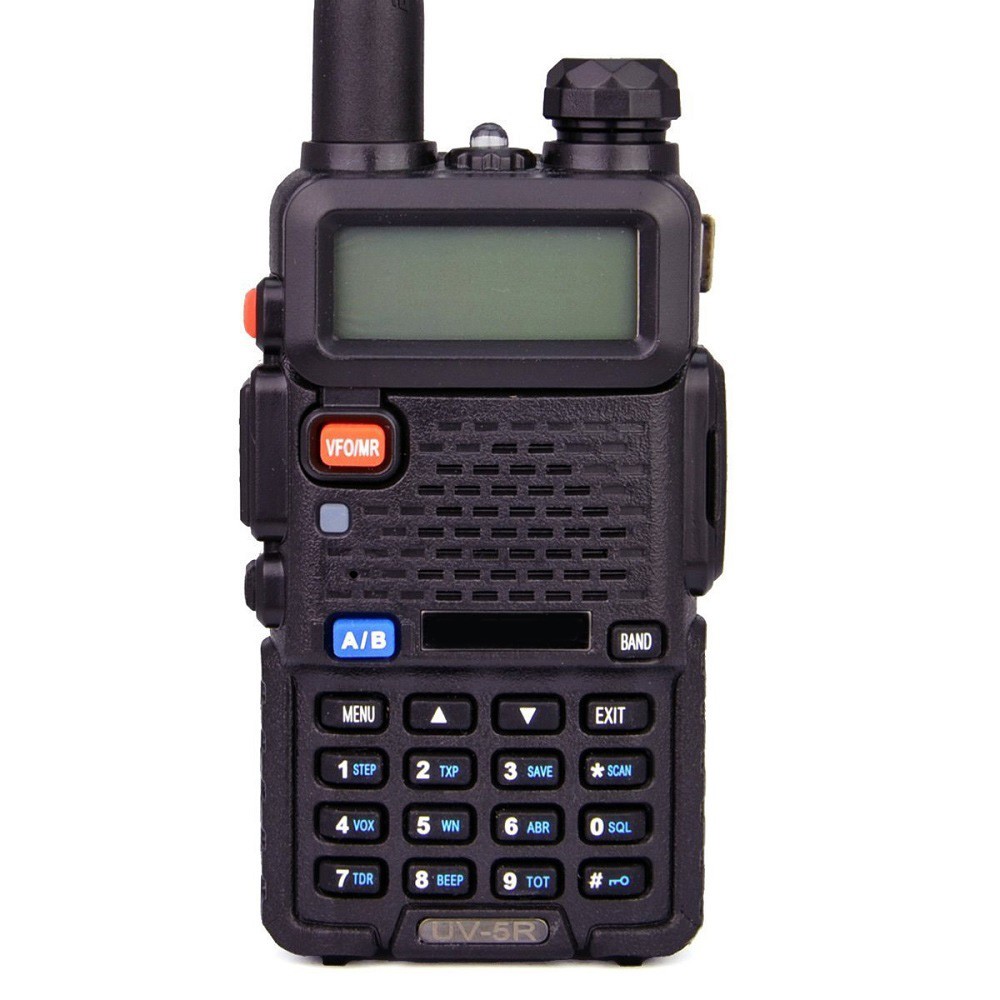 Taffware Walkie Talkie Dual Band 5W 128CH UHF+VHF - BF-UV-5R - Black