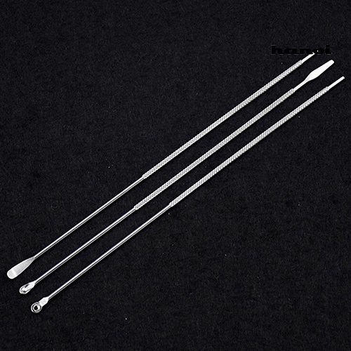 3pcs / Set Alat Pembersih Telinga Bahan Stainless Steel