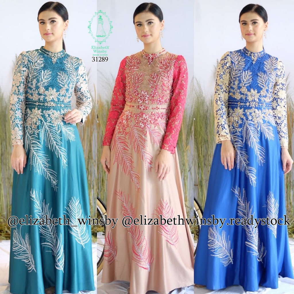 Elizabeth Winsby Fashion Gamis Muslim Baju Wanita Gamis Muslimah Jual Baju Gamis Pesta Dress Gamis