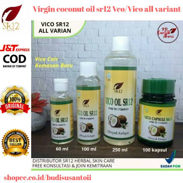 Bisa Cod Virgin Coconut Oil Vco Sr12 Minyak Kelapa Asli Mengobati Alergi Gatal Menghaluskan Kulit Shopee Indonesia